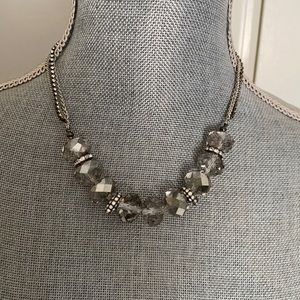 NEW Simply Vera Vera Wang Gray Beaded Necklace